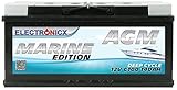 Batería AGM 140AH Electronicx Marine Edition barco suministro batería 12V batería...