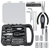 22 Piezas Juego de Herramientas Completo, Caja de Herramientas Manuales Basicas para...