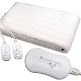SILVANO Manta eléctrica Doble Cama de Matrimonio 160X140 2 x 60watios Protección...