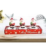 Rainao Juego de Velas navideñas - Mini Velas navideñas - 3 Velas en Forma de Papá...