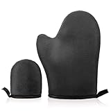 Sibba Paquete de 2 Manoplas Autobronceadoras Con Cara de Pulgar Cuerpo Sin Sol Guantes de...