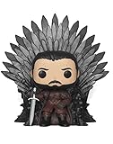 Funko - Pop! Deluxe: Game of Thrones S10: Jon Snow Sitting on Iron Throne Figura...