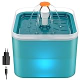 NICREW Fuente para Gatos 2L Silenciosa, Bebedero Gatos con 3 Tipos de Flujo, Fuente Gatos...