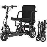 WISGING Scooter Eléctrico Plegable con 3 Ruedas, Patinete Portátil Ligero para Viaje,...