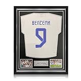 exclusivememorabilia Camiseta del Real Madrid firmada por Karim Benzema. Marco Superior,...