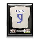 exclusivememorabilia Camiseta del Real Madrid firmada por Karim Benzema. Marco Superior,...