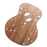 RAKUTE Mini Plantilla de Guitarra de Madera de Viaje de Cintura pequeña de 32 Pulgadas,...