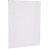 Amazon Basics - Persiana veneciana de aluminio, 100 x 130 cm, Blanco