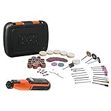 BLACK+DECKER BCRT8IK-XJ, Multi-Herramienta Rotativa 7.2V, 53 Accesorios en su Estuche,...