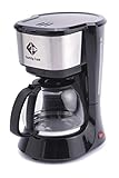 Family Care Cafetera de Goteo, Cafetera Goteo 10 tazas, 800W, jarra 1.25 litros, Cafetera...