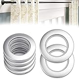 QUCUMER 20 Pcs Argollas Plásticas para Cortinas 40mm Ollaos para Cortinas a Presion...