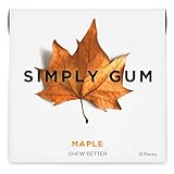 Simply Gum | Chicle Natural | Chewing Gum | Arce (Maple) | Pack de 6 (90 piezas en total)...