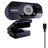 TedGem Webcam, Full HD Webcam 4K/1080P Streaming CÃ¡mara Web con MicrÃ³fono USB Webcam...