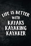 Cocktail Recipe Book - Life is Better with Kayaks Kayaking Kayaker Nice: Blank Minimalist...