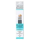 Winsor & Newton Pinceles para acuarela Foundation, set de 6 Unidades, sintéticos,...