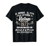 Hombre 50 años cumpleaños Vintage 1972 Divertido regalo cumpleaños Camiseta