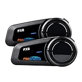 FODSPORTS 2X FX6 Intercomunicador Casco Moto Auriculares 5.0 Bluetooth Manos Libres con...