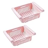 Cabilock Caja De Almacenamiento para Nevera 2 Uds. Cajones Retráctiles para Nevera Caja...