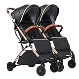 TRB Silla De Paseo De Bebe Cochecito Gemelar, Dobles Cochecito Coche Bebe Plegable...
