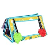 2 Pcs Espejo de Suelo Tummy Time,Juguetes para bebés en Blanco y Negro de Alto Contraste...