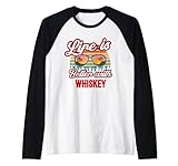 Retro Whisky Puesta de sol La vida es mejor con whisky! Camiseta Manga Raglan