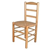 Silla Rústica Asiento Tejido Artesanal Enea. Terminación Barnizado Incoloro o Lacado....
