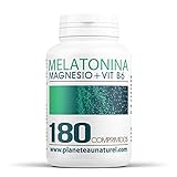 Melatonina 1mg - Magnesio y Vitamina B6 - 180 comprimidos