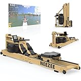 Neezee Máquina de Remo para Casa, Máquina Remo Plegable de Agua de Madera Maciza...
