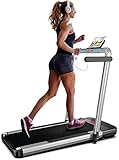 Cinta de Correr Plegable 2 en 1,FLYLINKTECH Home Cinta de Andar Silencioso con Bluetooth,...