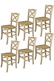 t m c s Tommychairs - Set 6 sillas Cross para Cocina y Comedor, Estructura en Madera de...