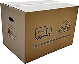 Cajas de Cartón para Mudanzas Almacenaje Transporte con Asas (60 x 40 x 40 cm, 10...