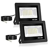 Realky Focos LED Exterior 2 Pcs, 20W IP65 Impermeable Foco Proyector LED, 24 LED 6000K...