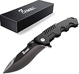 ZIMAIC Navaja Plegable, 7Cr17 Cuchillo Plegable Supervivencia Acero Inoxidable con Hoja...