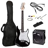 RockJam Superkit de guitarra eléctrica de tamaño completo RJ20WAR2 con amplificador de...