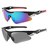 Weinsamkeit 2 PCS Gafas Sol Polarizadas Ciclismo Hombre Mujer, Gafas de Sol Deportivas,...