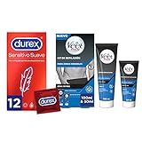 Durex Preservativos Sensitivo Suave para Mayor Sensación, 12 condones, + Veet Men Kit de...