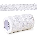 MEJOSER 6 Rollos(12yardas≈ 10,9metro) Cinta Puntillas Adhesiva de Encaje Ancho de1,5cm...