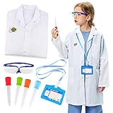 Tacobear Bata de Laboratorio Niño con Goggles Gafas Pipetas Cuentagotas Personalizado ID...