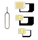 Nano SIM y micro adaptador de tarjetas SIM Juego para smartphone, teléfono móvil y...