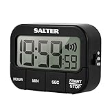 Salter 355 BKXCDU Kitchen Digital Display Count up or Countdown Timer, Adjustable Loud...
