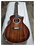 NEOCHY Cuerpo de Guitarra con Guitarra Acústica de 12 Cuerdas Angulada en Ángulo de Los...