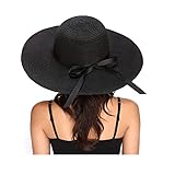 Eight Space Sombrero De Paja para Mujer, Sombrero De Paja De ala Ancha De Verano Plegable...