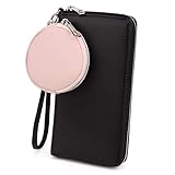UTO - Cartera Mujer Bloqueo con Bolsilla Extra Cuero Sintético Monedero Grande 18 Ranuras...