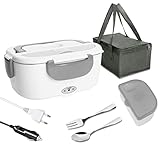DIKER Fiambreras Bento,Fiambrera Eléctrica,Comida Térmico Lunch Box, Calentador de...