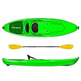 ATLANTIS Kayak Canoa Ocean Verde Lime - Respaldo + Rueda + remo