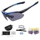ROCKBROS Gafas de Sol Polarizadas con 5 Lentes Intercambiables para Ciclismo Bicicleta...