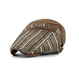 Boinas Sombreross De Boina para Mujer, Gorra De Punto A Rayas, Visera De Sol Informal para...