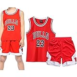 Juego de 2 Piezas Camiseta sin Mangas y Pantalones de Baloncesto para niños pequeños,1...
