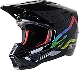 Alpinestars S-M5 Compass Casco de Motocross Negro/Plata S (55/56)