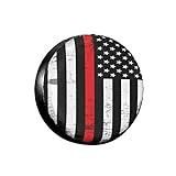 832 Cubierta De Llanta De Repuesto Bandera Americana Blanca Negra Suave Caso Protector A...
